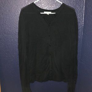 A black long cardigan